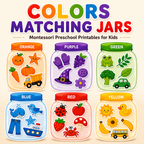 Color Matching Activity, Montessori Preschool Printables For Kids