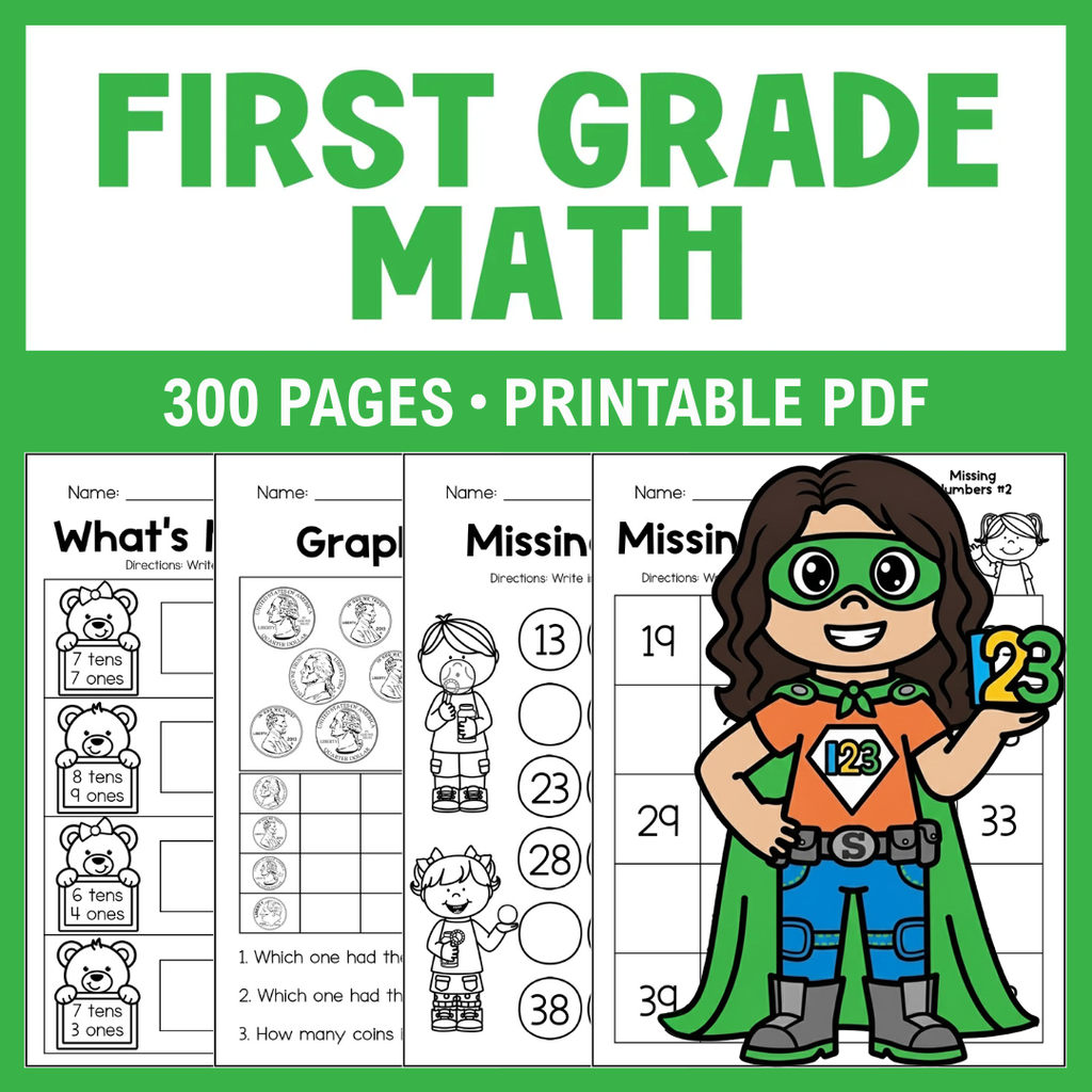 First Grade Math Worksheets, Printable Teacher And Homeschool Resource