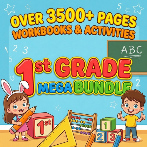First Grade Mega Bundle, 3000+ Daily Learning Pages