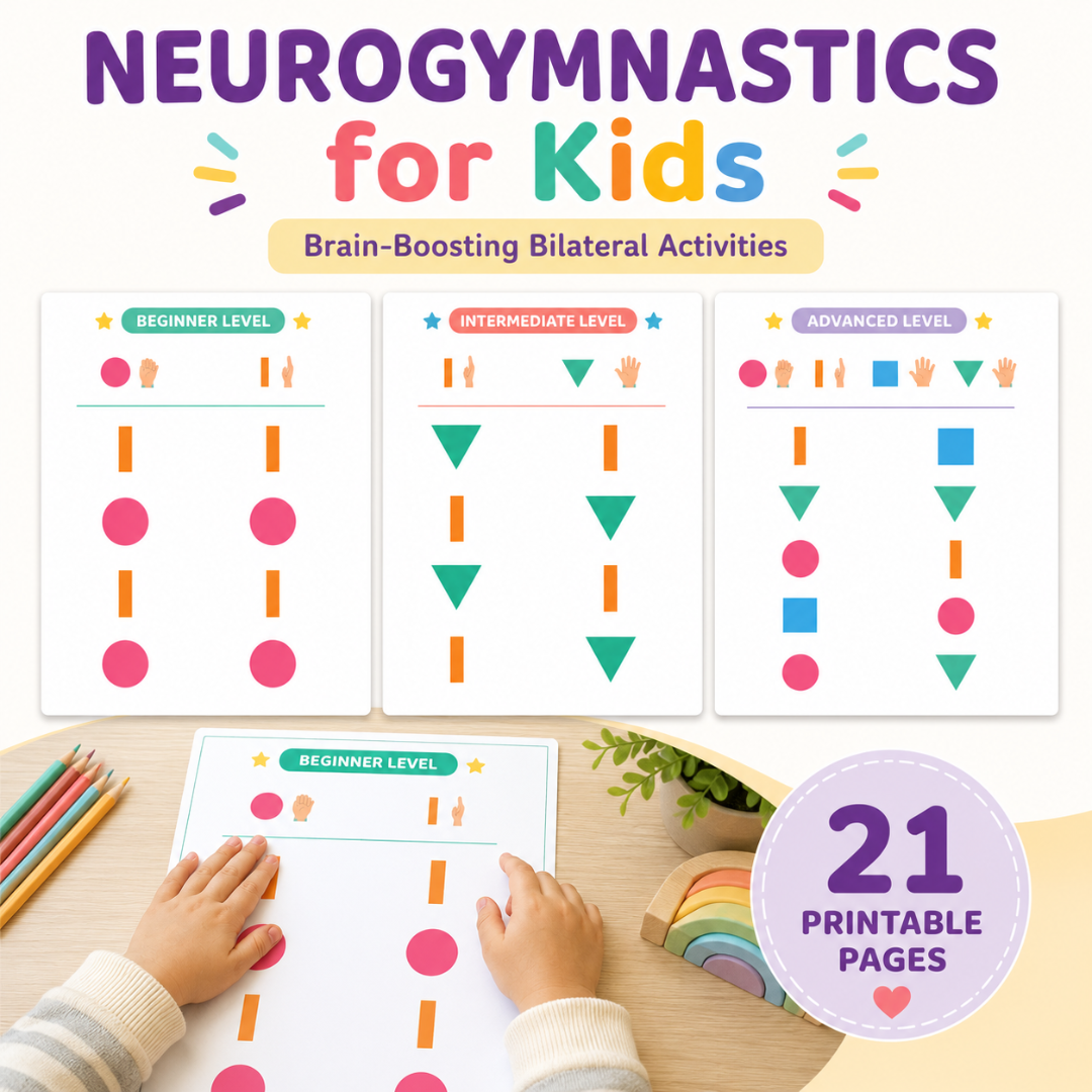 Neurogymnastics for Kids | Bilateral Brain Development | Brain boosting Games | Printable Activities | Dual-hand Brain Exercises | Busy Book