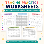 Preschool Learning Bundle, 600+ Printable Activity Worksheets
