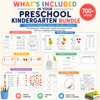 Ultimate Preschool Kindergarten Bundle, Preschool Workbook, KIndergarten Workbook, Preschool Activity Pack, Kindergarten Printable Activity