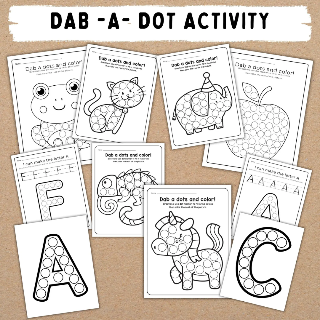 Pre-K+Kindergarten Learning Bundle, 600+ Activity Worksheets