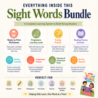 1300+ Sight Words Printable Bundle | Preschool Kindergarten Reading Worksheets (Digital Download)