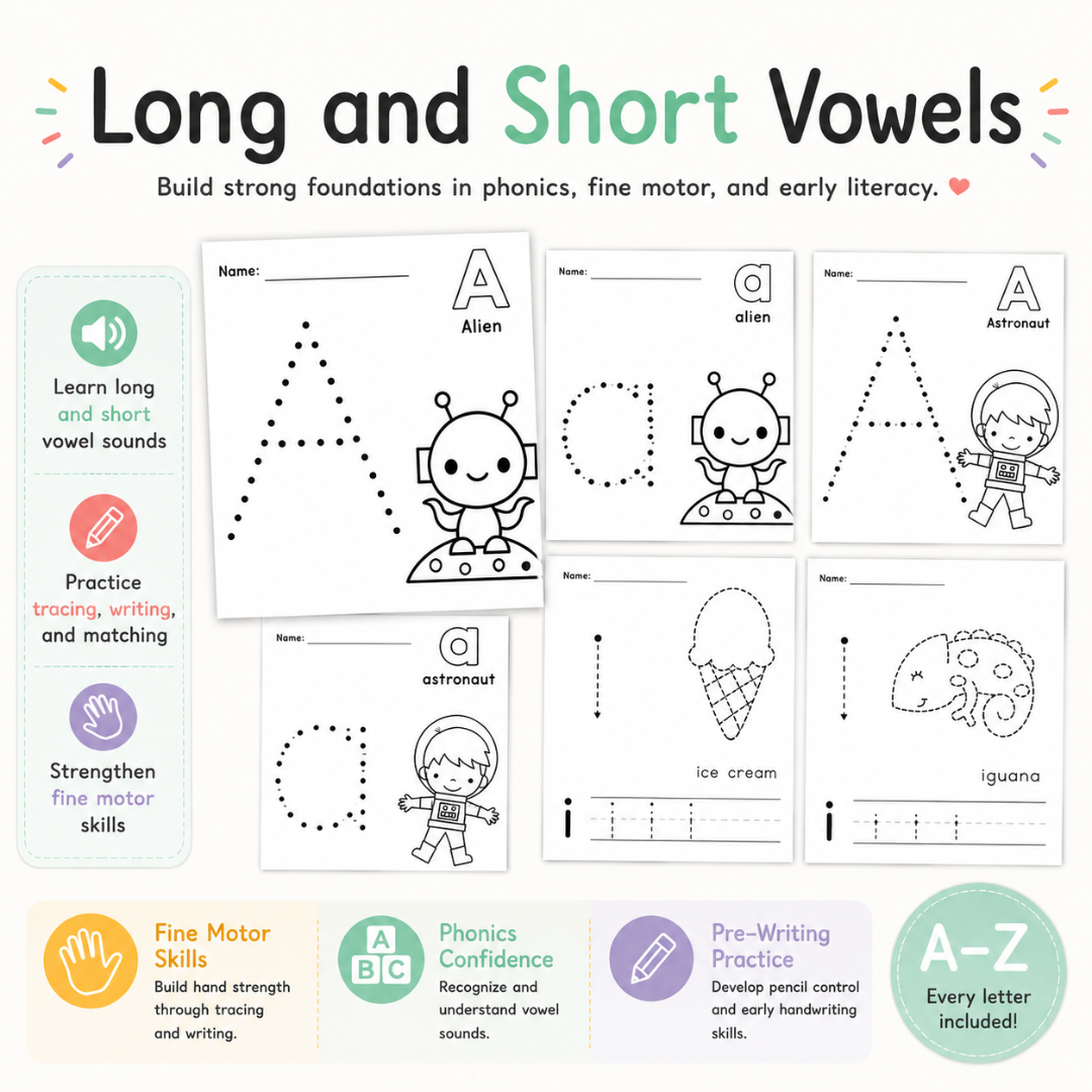 Alphabet Fine Motor Activities | Preschool & Kindergarten Centers | Tracing, Prewriting Practice, Letter Crafts | Printable Toddler Activity
