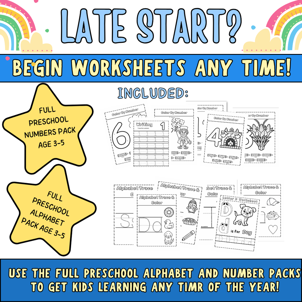 Preschool Curriculum, Full Year Worksheets For Ages 3-5