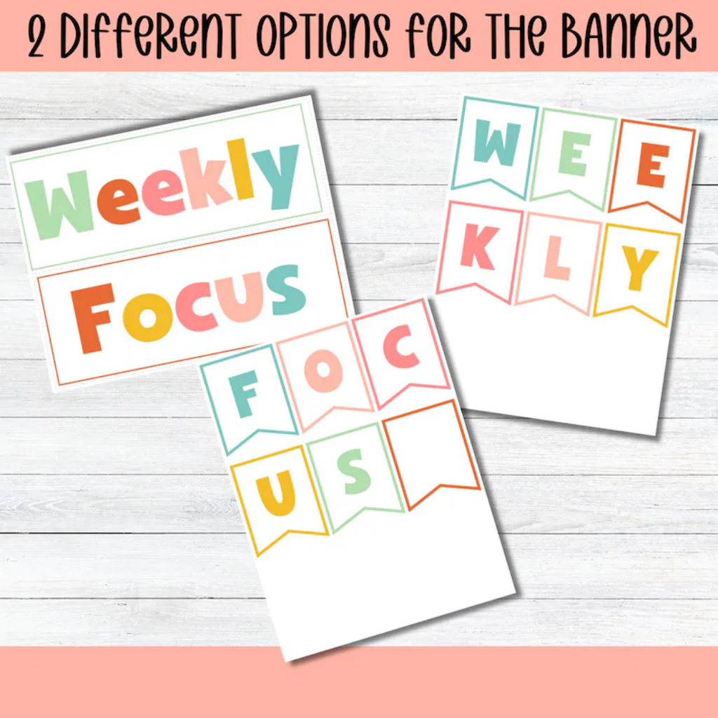 Preschool Focus Wall, Weekly Learning Board For Classrooms