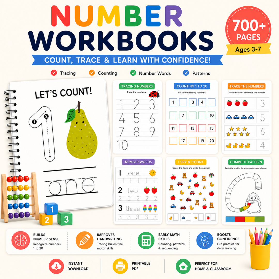 Ultimate Preschool Kindergarten Bundle, Preschool Workbook, KIndergarten Workbook, Preschool Activity Pack, Kindergarten Printable Activity