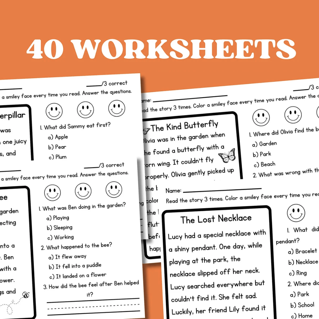First Grade Reading Worksheets, Decodable Stories With Questions
