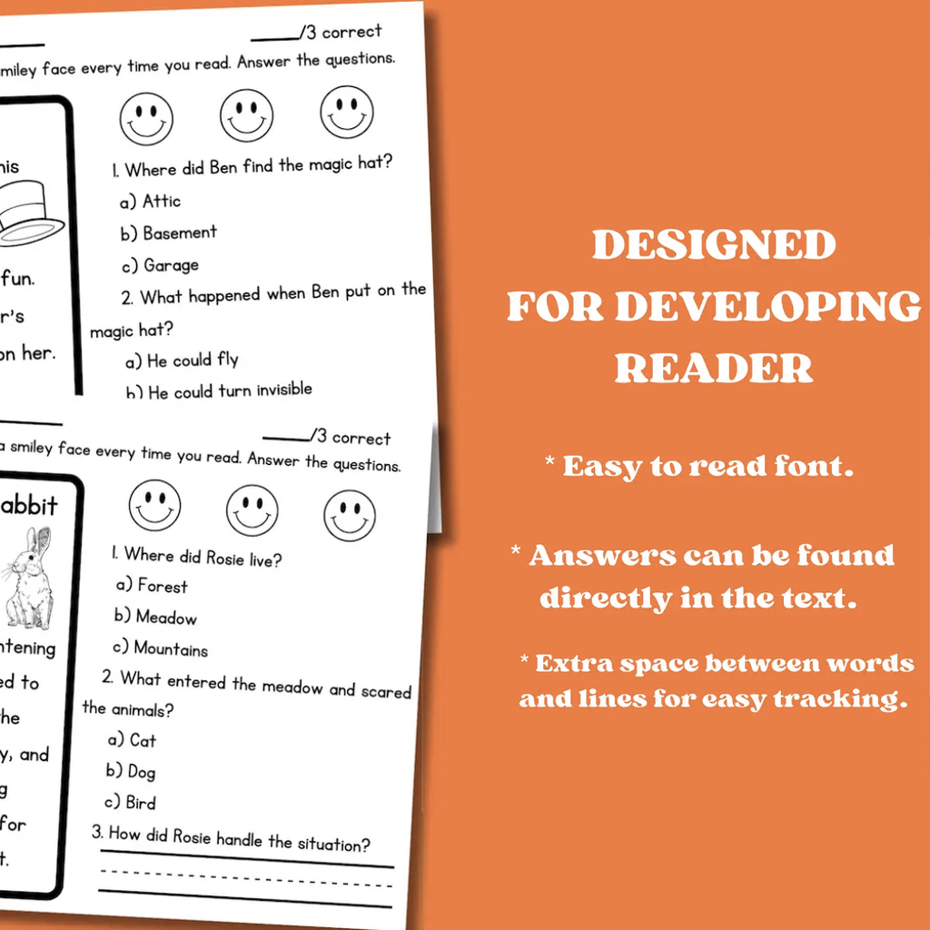 First Grade Reading Worksheets, Decodable Stories With Questions