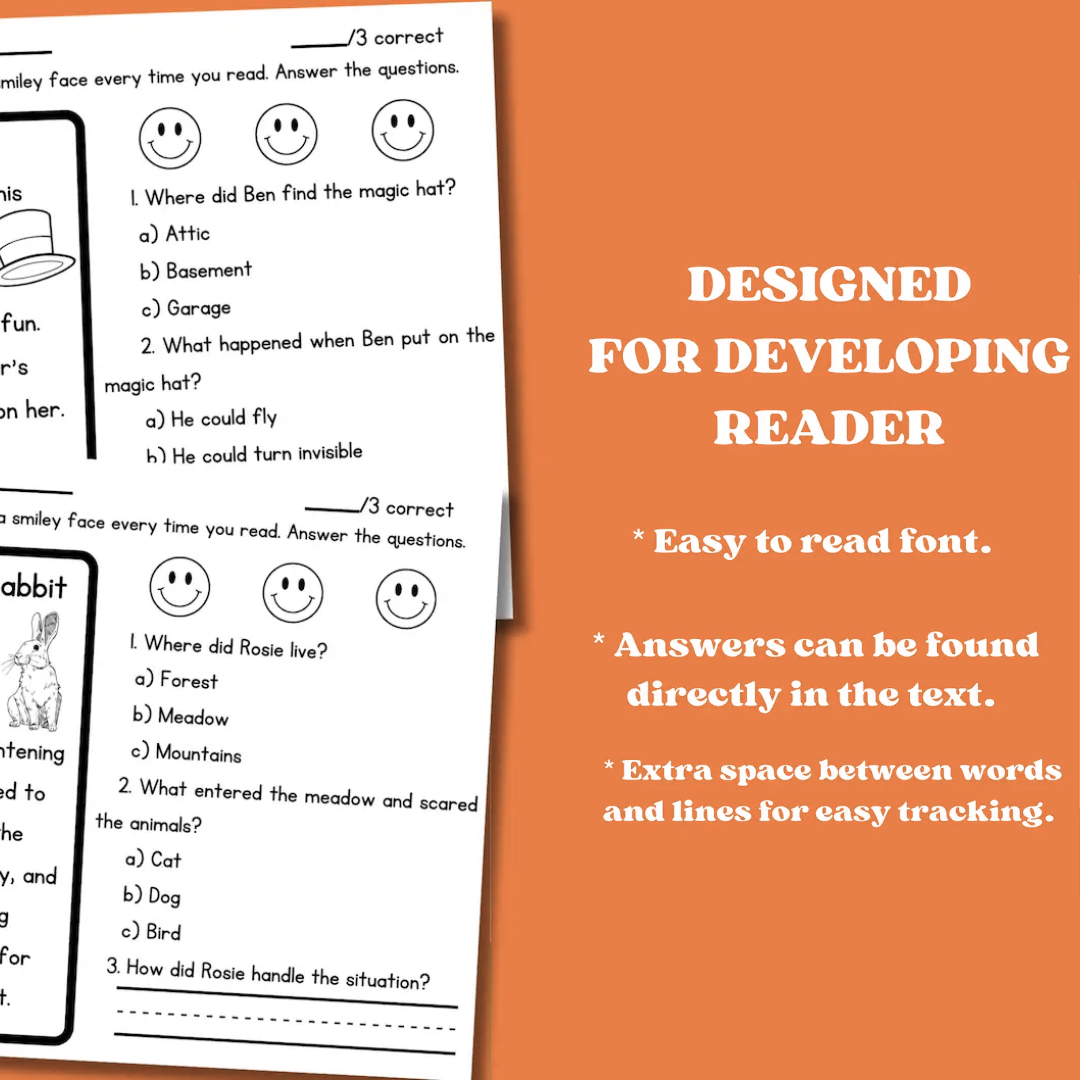 First Grade Reading Worksheets, Decodable Stories With Questions