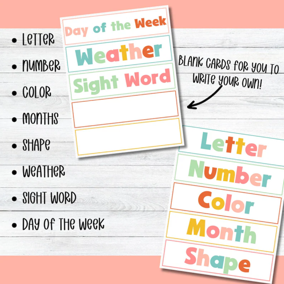 Preschool Focus Wall, Weekly Learning Board For Classrooms