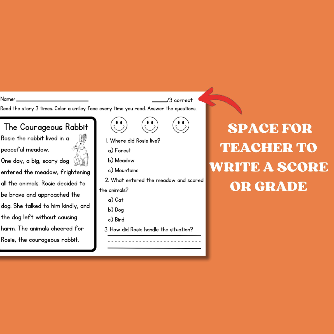 First Grade Reading Worksheets, Decodable Stories With Questions