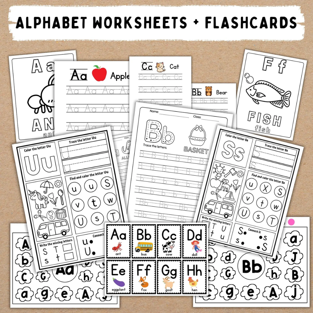 Pre-K+Kindergarten Learning Bundle, 600+ Activity Worksheets