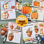 Fall Preschool Activities, Autumn Learning Packet for Kids