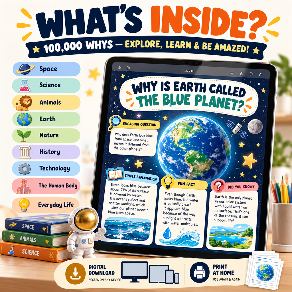 Kids Why Questions Book, Science Facts and STEM Learning Ages 6-12